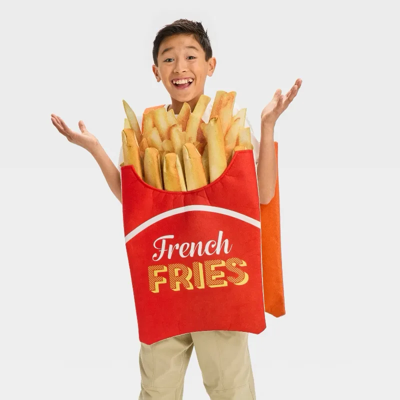 Kids' + Adult French Fries Halloween Costume Sandwich Board One Size Fits Most