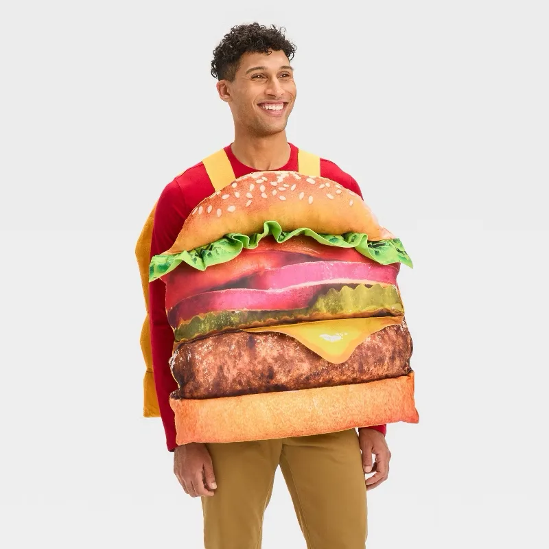 Kids' and Adult Hamburger Halloween Costume One Size Fits Most